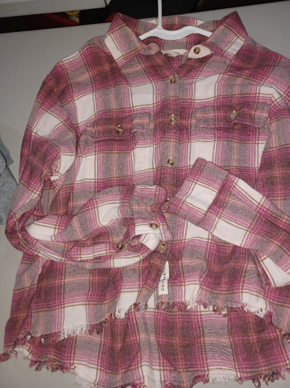 Luck Brand Pink Plaid Button-Up Shirt - Flannel Style